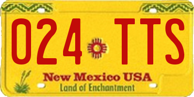 NM license plate 024TTS