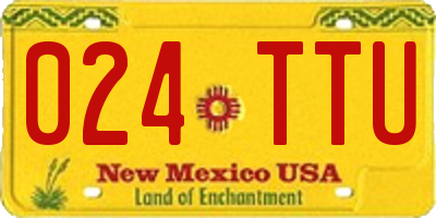 NM license plate 024TTU