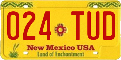 NM license plate 024TUD