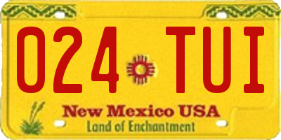 NM license plate 024TUI