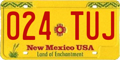 NM license plate 024TUJ