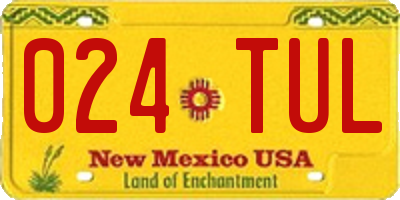 NM license plate 024TUL