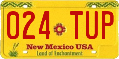 NM license plate 024TUP
