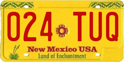 NM license plate 024TUQ