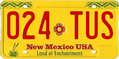 NM license plate 024TUS