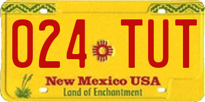 NM license plate 024TUT