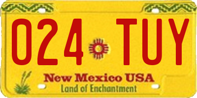 NM license plate 024TUY