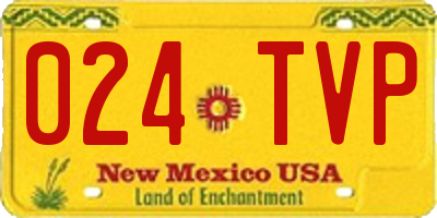 NM license plate 024TVP