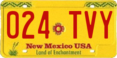 NM license plate 024TVY