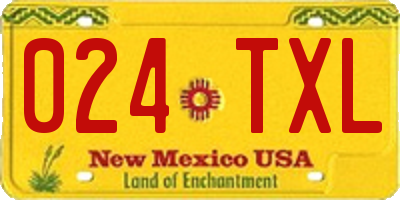 NM license plate 024TXL