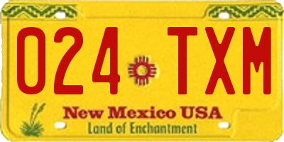 NM license plate 024TXM
