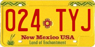NM license plate 024TYJ