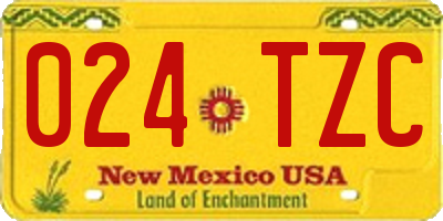 NM license plate 024TZC