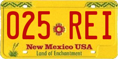NM license plate 025REI