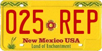 NM license plate 025REP