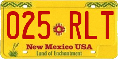 NM license plate 025RLT