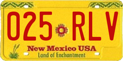 NM license plate 025RLV
