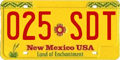 NM license plate 025SDT