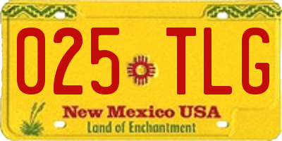 NM license plate 025TLG