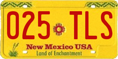 NM license plate 025TLS