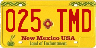 NM license plate 025TMD
