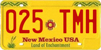 NM license plate 025TMH