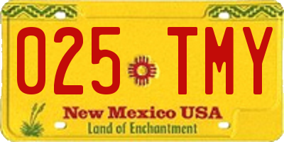 NM license plate 025TMY