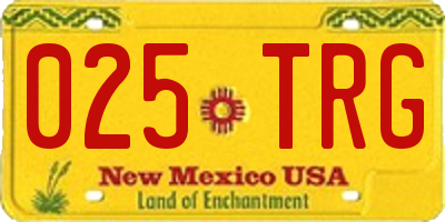 NM license plate 025TRG