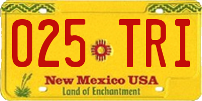 NM license plate 025TRI
