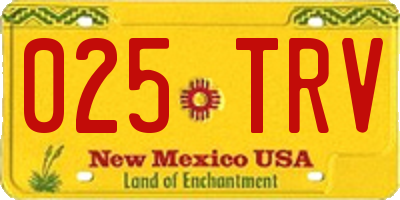 NM license plate 025TRV
