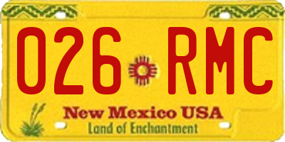 NM license plate 026RMC