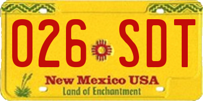NM license plate 026SDT
