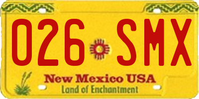 NM license plate 026SMX