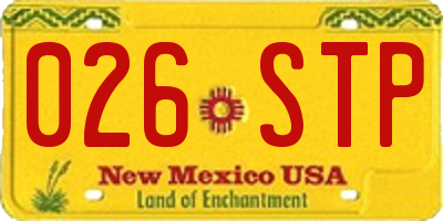NM license plate 026STP