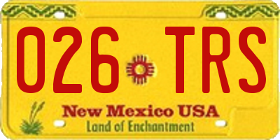 NM license plate 026TRS