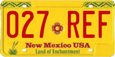 NM license plate 027REF