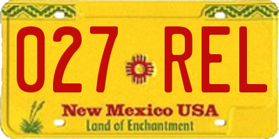 NM license plate 027REL