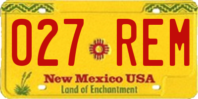 NM license plate 027REM