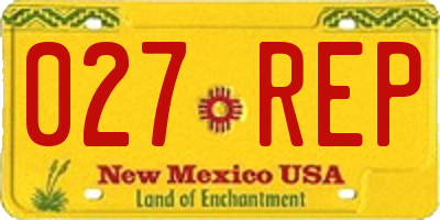 NM license plate 027REP