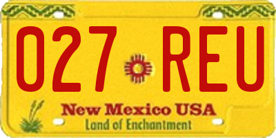 NM license plate 027REU