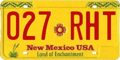 NM license plate 027RHT
