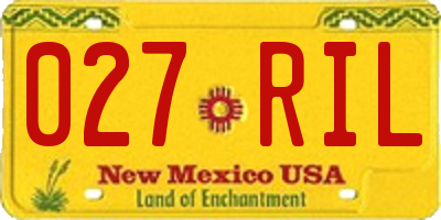 NM license plate 027RIL