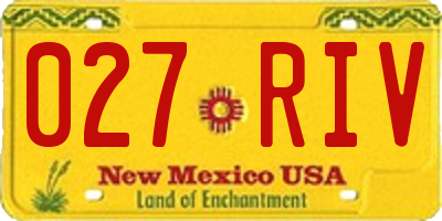 NM license plate 027RIV