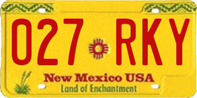 NM license plate 027RKY