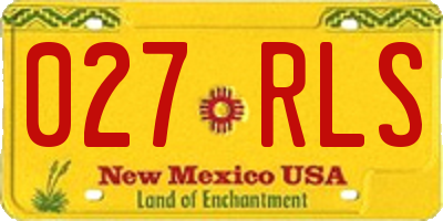 NM license plate 027RLS
