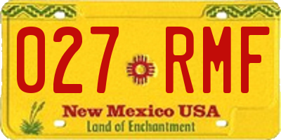 NM license plate 027RMF