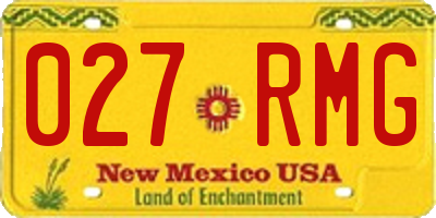 NM license plate 027RMG