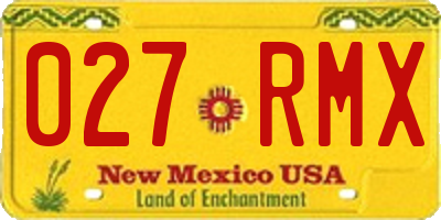 NM license plate 027RMX