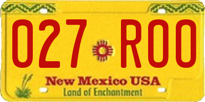 NM license plate 027ROO