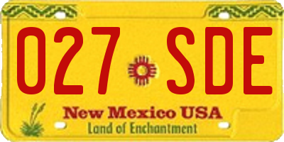 NM license plate 027SDE